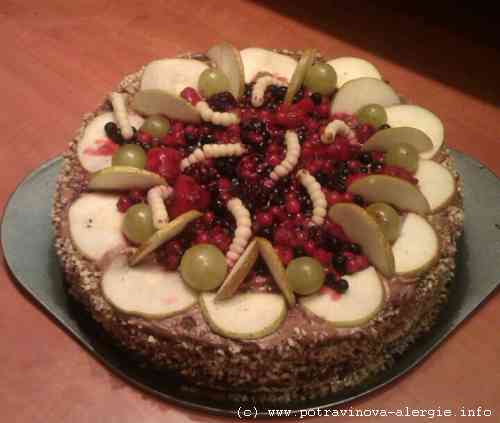 Recept na Bezlepkový čokoládový dort s ovocem